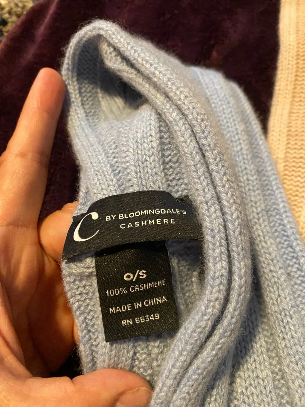 Women’s cashmere head wraps - Pastel Blue, Cream, and Beige